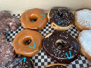 Clearly labeled  at Rebel Donuts - Wyoming Blvd in Albuquerque