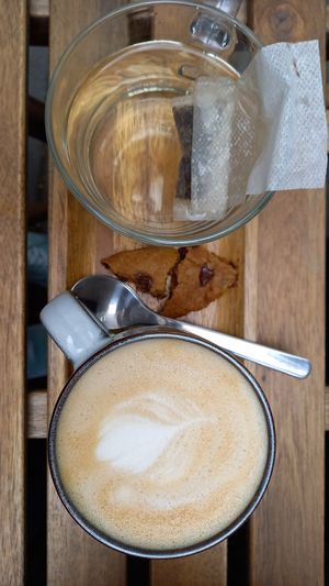 Tea and cappuccino at FOAM in The Hague
