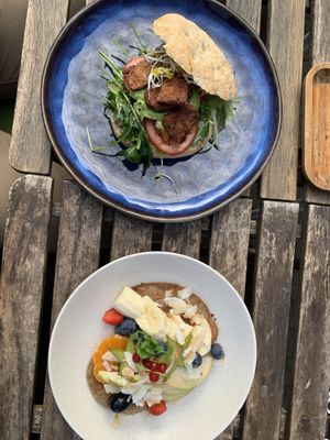 BLT and pancakes  at FOAM in The Hague