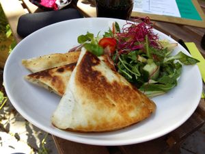 Vegan quesadilla. at FOAM in The Hague
