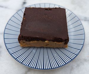 chocolate, cookie dough, and peanut butter bar at FOAM in The Hague