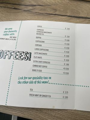 Drink menu   at FOAM in The Hague