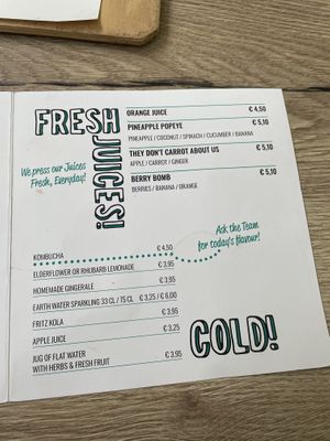 Drink menu  at FOAM in The Hague