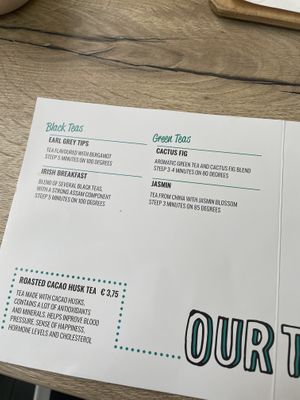 Drink menu   at FOAM in The Hague