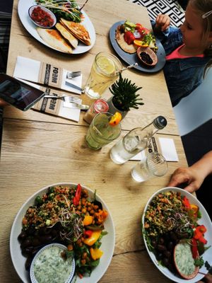 Powers bowl, pancakes, quesadilla
 at FOAM in The Hague