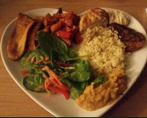 A bit of everything...food was yummy  at LoveGift Vegan Cafe in South East London
