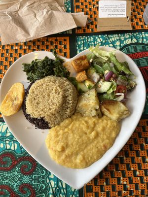 Rainbow platter  at LoveGift Vegan Cafe in South East London