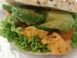 best Bagel in town - avocado, Hummus at Coffee Fellows - Hauptbahnhof in Frankfurt