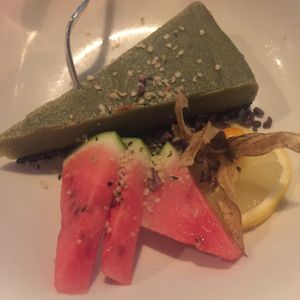 raw matcha cake  at The Bowl - Warschauer Str in Berlin