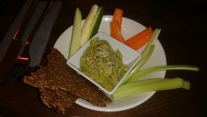 Guacamole (starter crackers) at The Bowl - Warschauer Str in Berlin