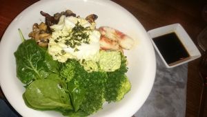 Rice & Gamba bowl at The Bowl - Warschauer Str in Berlin