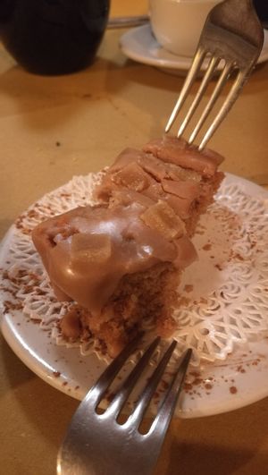 Caramel cake at Sweet Irene in Bergamo