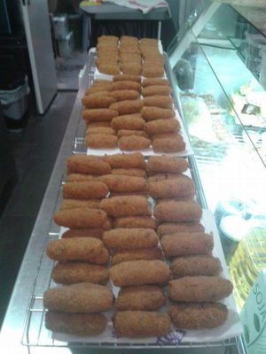 Mushroom croquettes at Cultura de club in Girona