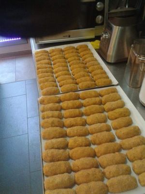 Homemade tofu croquettes  at Cultura de club in Girona