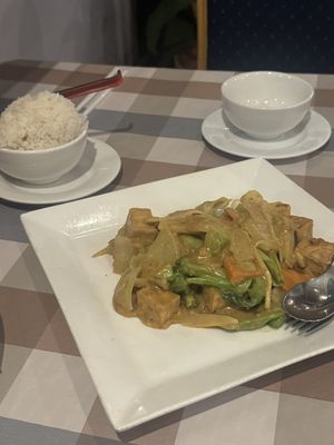 Veggie satay  at West End Garden in South Brisbane