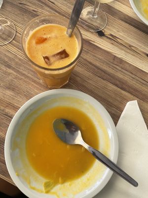 Soup and juice at Bar do Girassol in Amarante
