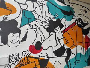 Mural at Bar do Girassol in Amarante