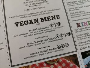 Vegan menu! at Hajé in Nieuwegein