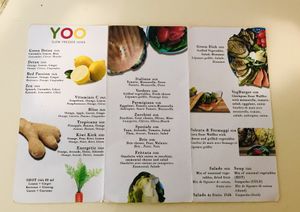 Menu  at Yoo in Essaouira