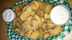 Fried pickles at Bean Vegan Cuisine in Asheville
