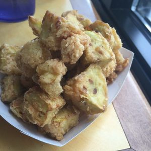 fried Squash side at Bean Vegan Cuisine in Asheville