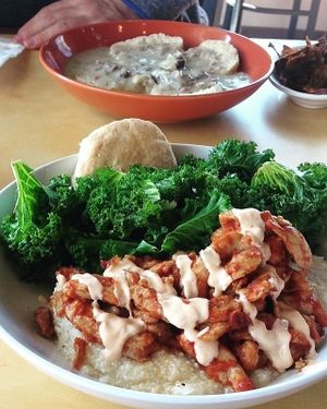 Herc bowl and Biscuits and Gravy at Bean Vegan Cuisine in Asheville