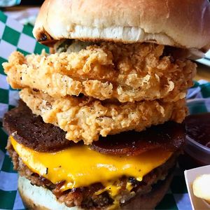 Cowboy burger add mayo and jalapeño chips at Bean Vegan Cuisine in Asheville
