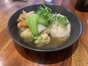 Vegetable Stir Fry & Rice at Fina's 2 in Fitzroy