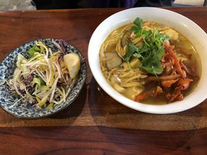 Bamboo noodle soup   at Fina's 2 in Fitzroy
