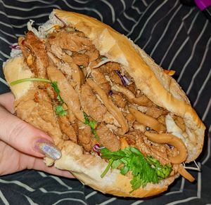 Chicken and tofu bahn mi at Fina's 2 in Fitzroy