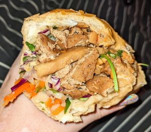 Chicken and tofu bahn mi at Fina's 2 in Fitzroy