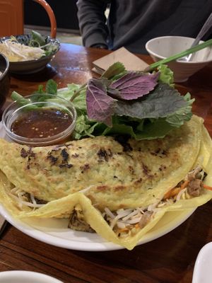 Vietnamese pancake   at Fina's 2 in Fitzroy