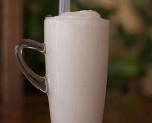 Custard apple smoothie at Fina's 2 in Fitzroy