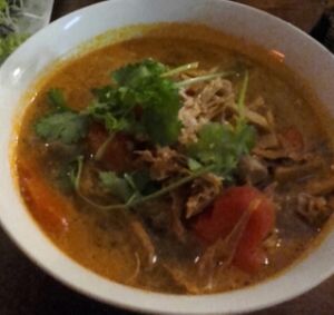 quang noodle and special spicy soup at Fina's 2 in Fitzroy