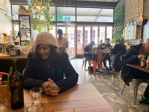 Inside (with mum!) at Fina's 2 in Fitzroy