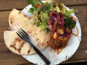 Falafel plate- 1500 yen  at Cori in Tokyo