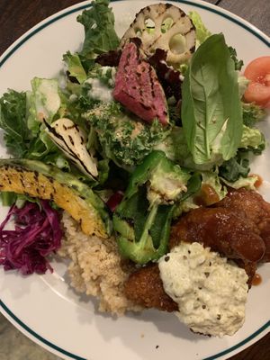 Lots of fresh veggies even on non salad plates! at Cori in Tokyo