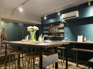 Seating for drinking  at Cori in Tokyo