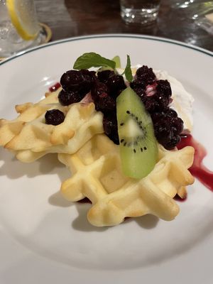 Gluten-free waffles  at Cori in Tokyo