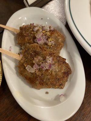 Vegan skewers  at Cori in Tokyo