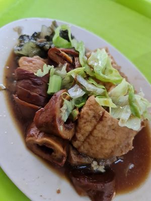 Beancurd,  tau pok,  salty vege,  mock lungs ~  11/11/21 at Tian Yi 天一素食 in Northeast Singapore