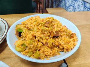 Portuguese fried rice at Sunflower Vegetarian - Gira-sol in Macau