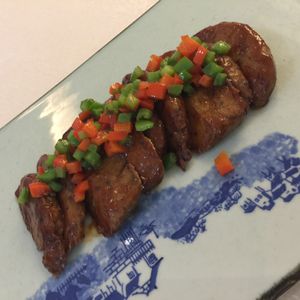 Mock beef  at Belencre Vegan Restaurant in Beijing