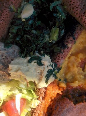 Veggie combo full order. Delicious! at Cafe Dareye in Oakland