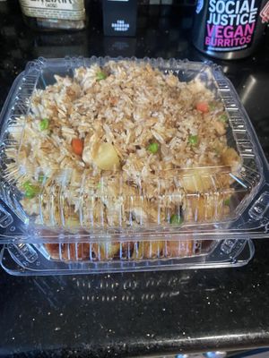 Vegan Chicken and Pineapple Fried Rice  at Veggie Lee in Hayward