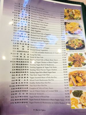 Menu at Veggie Lee in Hayward