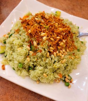 Pinenuts w/Tooms Fried Rice at Veggie Lee in Hayward