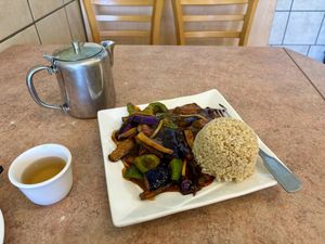 Eggplant Szechuan   at Veggie Lee in Hayward