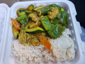 Vegan Chicken with Curry at Veggie Lee in Hayward
