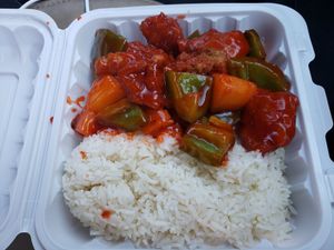 Vegan Sweet and Sour Pork at Veggie Lee in Hayward